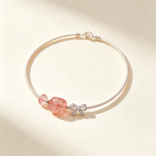 Strawberry Bow Snake Bangle