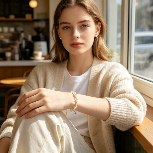 Moon Yellow Woven Bracelet