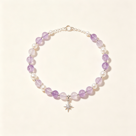 Amethyst North Star Pearl Bracelet