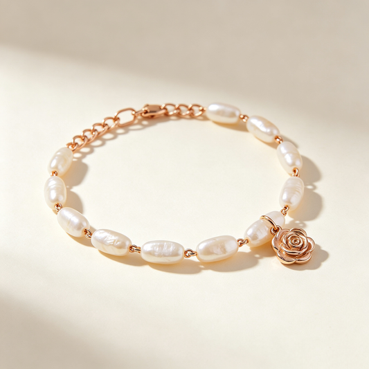 Rose Pearl Bracelet